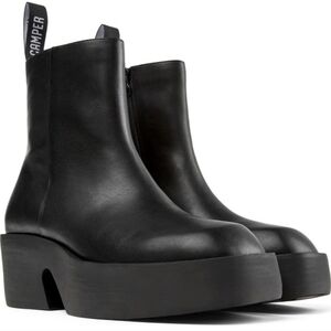 Camper Black Platform Booties
